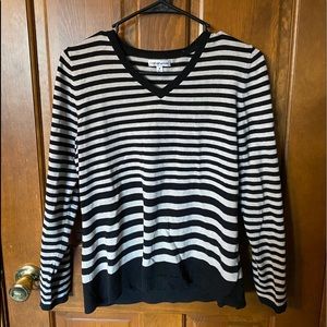 Black and White Striped Sweater
